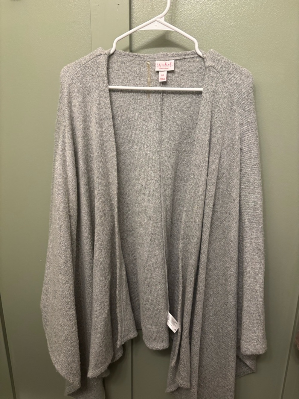 Isabel Maternity by Ingrid & Isabel Light Gray Open Front Maternity Cardigan